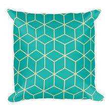 Default Title Diamonds Turquoise Square Premium Pillow by Design Express