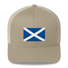 Khaki Scotland Flag "Solo" Trucker Cap by Design Express