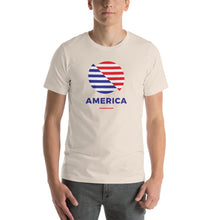 Soft Cream / S America "The Rising Sun" Short-Sleeve Unisex T-Shirt by Design Express