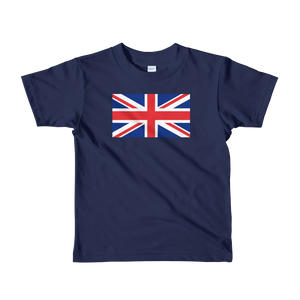 Navy / 2yrs United Kingdom Flag "Solo" Short sleeve kids t-shirt by Design Express