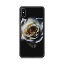 iPhone X/XS White Rose on Black iPhone Case by Design Express