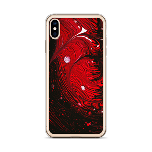 Black Red Abstract iPhone Case by Design Express