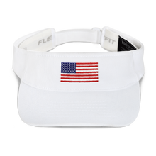 White United States Flag "Solo" Visor by Design Express