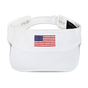 White United States Flag "Solo" Visor by Design Express