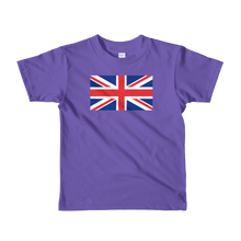 Purple / 2yrs United Kingdom Flag "Solo" Short sleeve kids t-shirt by Design Express