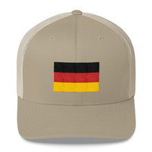 Khaki Germany Flag Embroidered Trucker Cap by Design Express