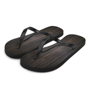 S Black Wood Flip-Flops by Design Express