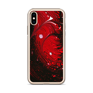 Black Red Abstract iPhone Case by Design Express