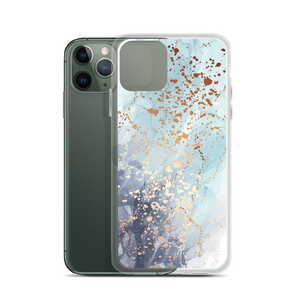 Soft Blue Gold iPhone Case by Design Express