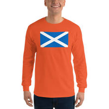 Orange / S Scotland Flag "Solo" Long Sleeve T-Shirt by Design Express