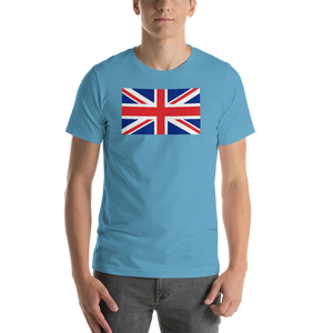 Ocean Blue / S United Kingdom Flag "Solo" Short-Sleeve Unisex T-Shirt by Design Express