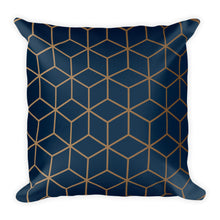 Diamonds Navy Gold Square Premium Pillow by Design Express