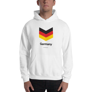 White / S Germany "Chevron" Hooded Sweatshirt by Design Express