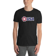 Black / S USA "Rosette" Unisex T-Shirt by Design Express
