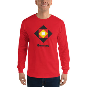 Red / S Germany "Diamond" Long Sleeve T-Shirt by Design Express