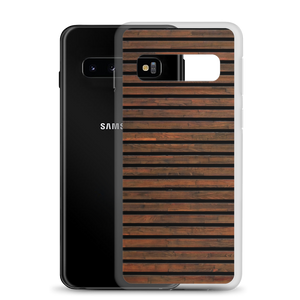 Horizontal Brown Wood Samsung Case by Design Express