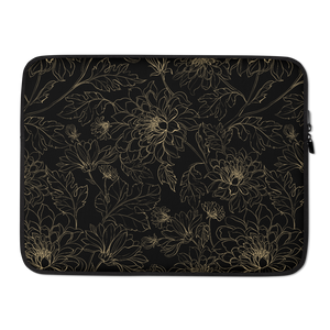 15 in Golden Floral Laptop Sleeve by Design Express