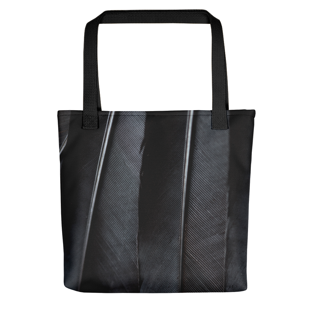 Default Title Black Feathers Tote Bag by Design Express