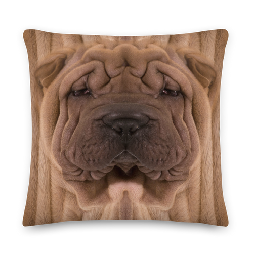 22×22 Shar Pei Dog Premium Pillow by Design Express