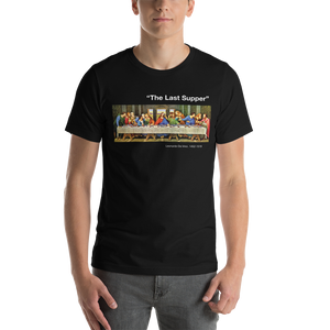 XS The Last Supper Unisex Black T-Shirt by Design Express