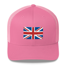 Pink United Kingdom Flag "Solo" Trucker Cap by Design Express