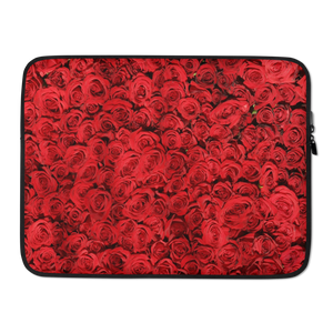 15 in Red Rose Pattern Laptop Sleeve by Design Express
