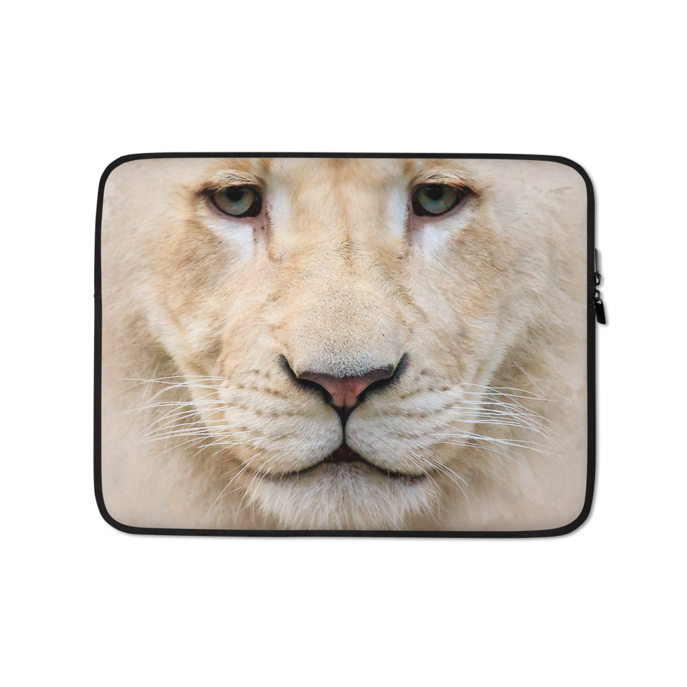 13 in White Lion Laptop Sleeve by Design Express