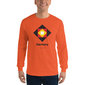 Orange / S Germany "Diamond" Long Sleeve T-Shirt by Design Express