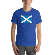 Heather True Royal / S Scotland Flag "Solo" Short-Sleeve Unisex T-Shirt by Design Express