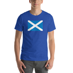 Heather True Royal / S Scotland Flag "Solo" Short-Sleeve Unisex T-Shirt by Design Express