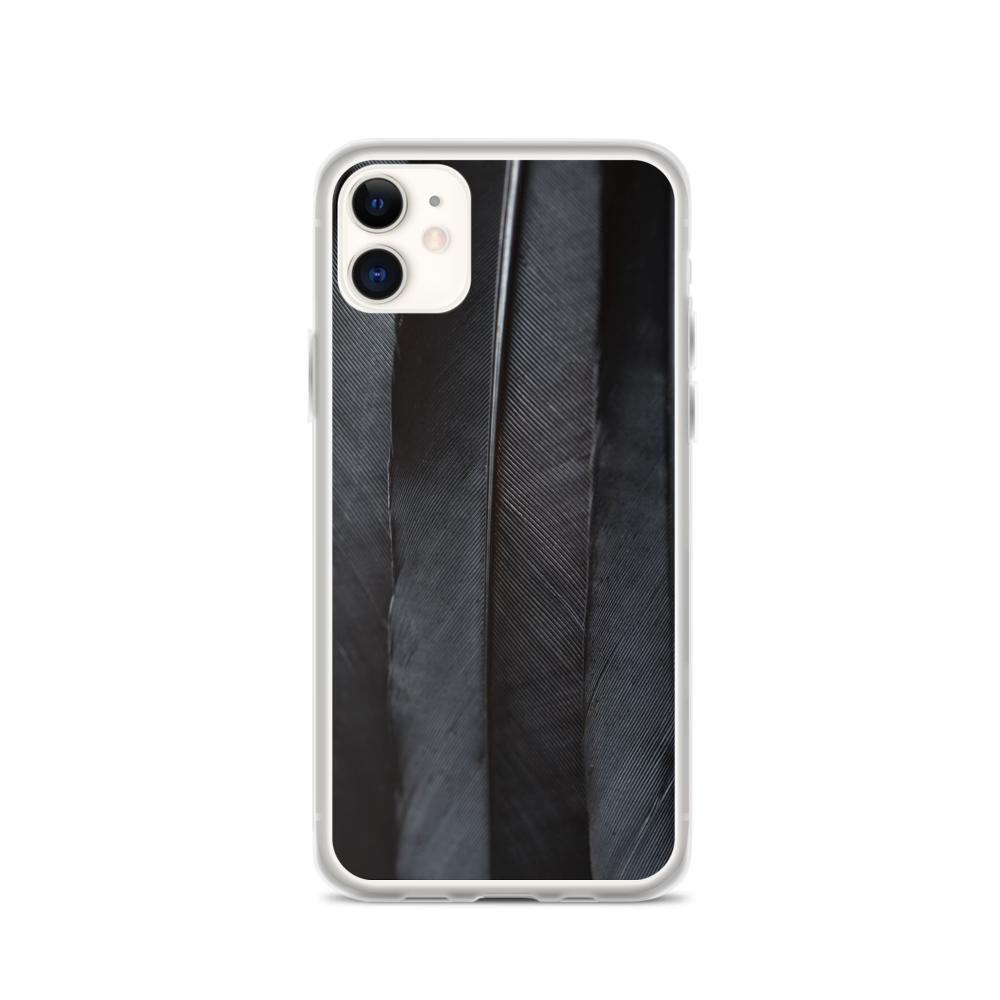 iPhone 11 Black Feathers iPhone Case by Design Express