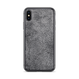 iPhone X/XS Soft Grey Fur Print iPhone Case by Design Express