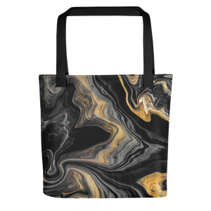Default Title Black Marble Tote Bag by Design Express
