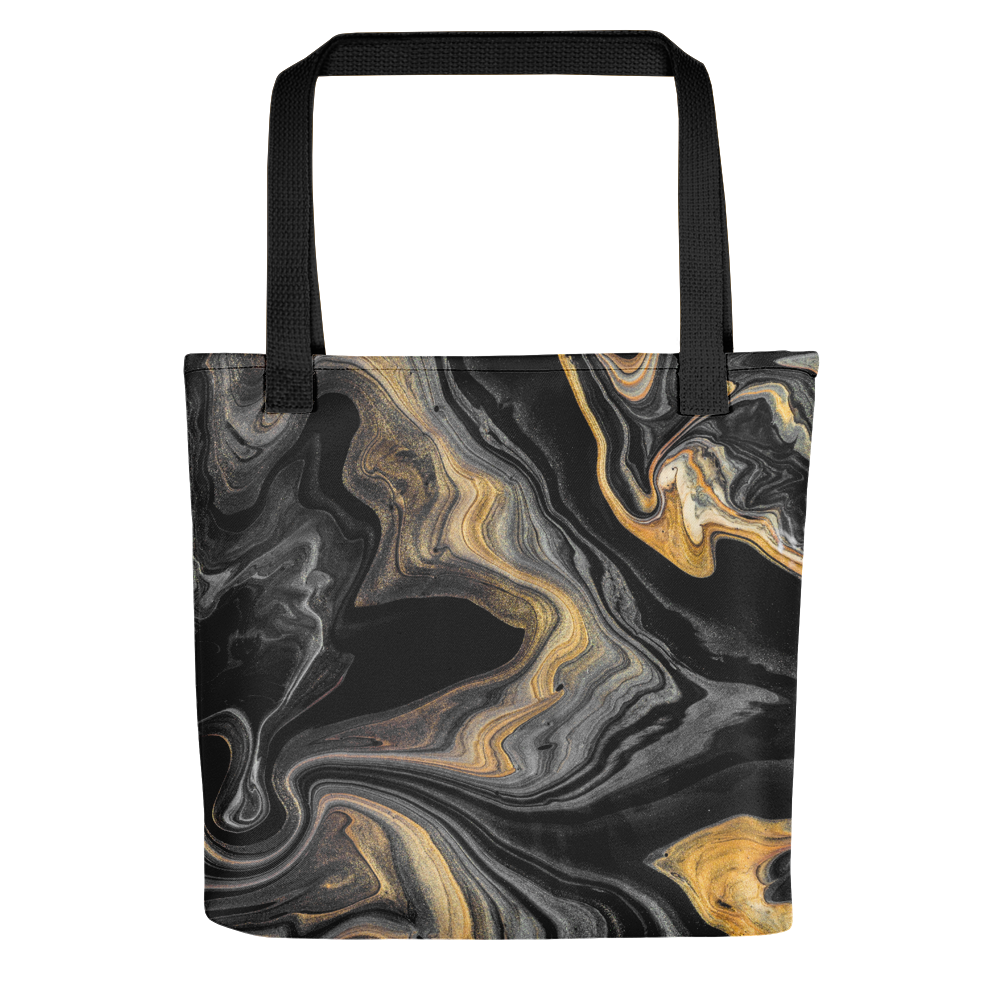 Default Title Black Marble Tote Bag by Design Express