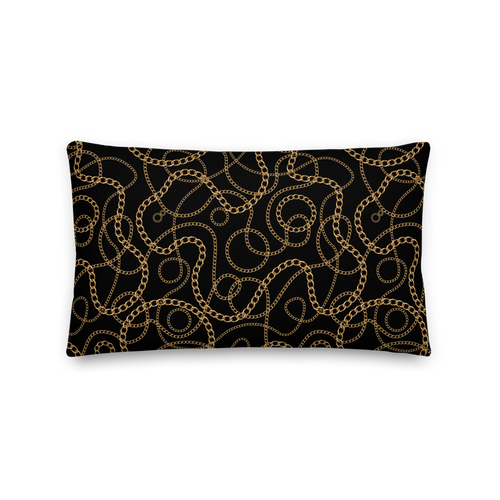 Default Title Golden Chains Rectangle Premium Pillow by Design Express