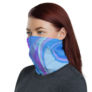 Purple Blue Watercolor Neck Gaiter Masks by Design Express