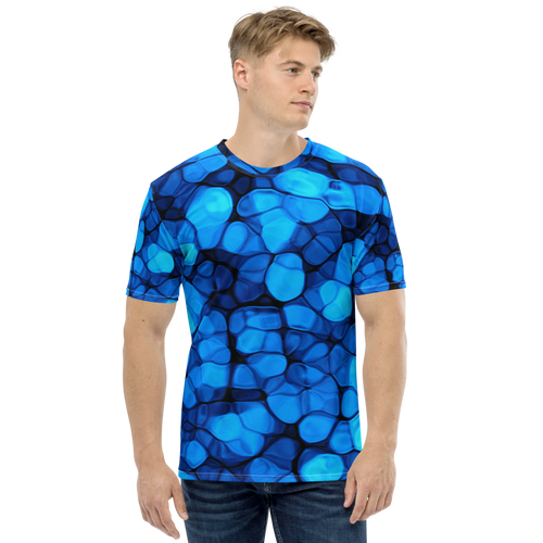 XS Crystalize Blue Men's T-shirt by Design Express