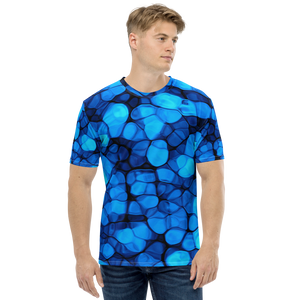 XS Crystalize Blue Men's T-shirt by Design Express