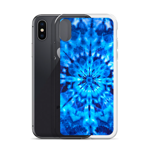 Psychedelic Blue Mandala iPhone Case by Design Express