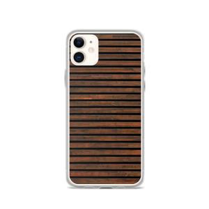 iPhone 11 Horizontal Brown Wood iPhone Case by Design Express