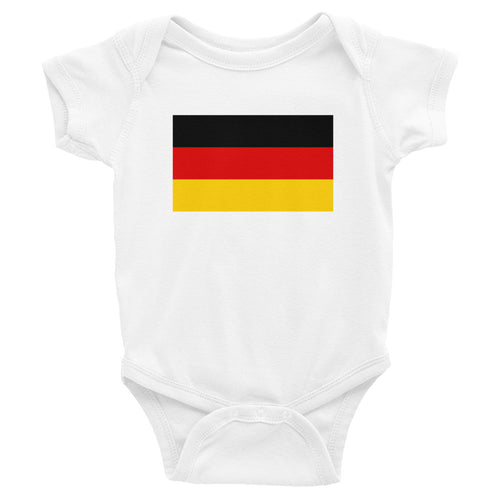 White / 6M Germany Flag Infant Bodysuit by Design Express