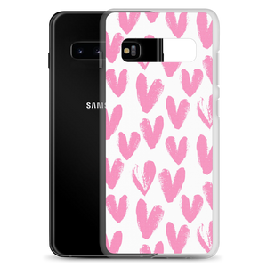 Pink Heart Pattern Samsung Case by Design Express