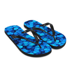 Crystalize Blue Flip-Flops by Design Express