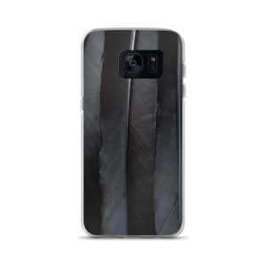 Samsung Galaxy S7 Black Feathers Samsung Case by Design Express