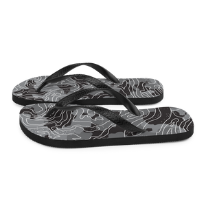 Grey Black Camoline Flip-Flops by Design Express