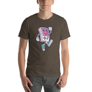Army / S Game Boy Happy Walking Short-Sleeve Unisex T-Shirt by Design Express