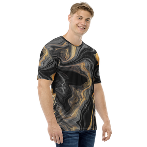 Black Marble Men's T-shirt by Design Express
