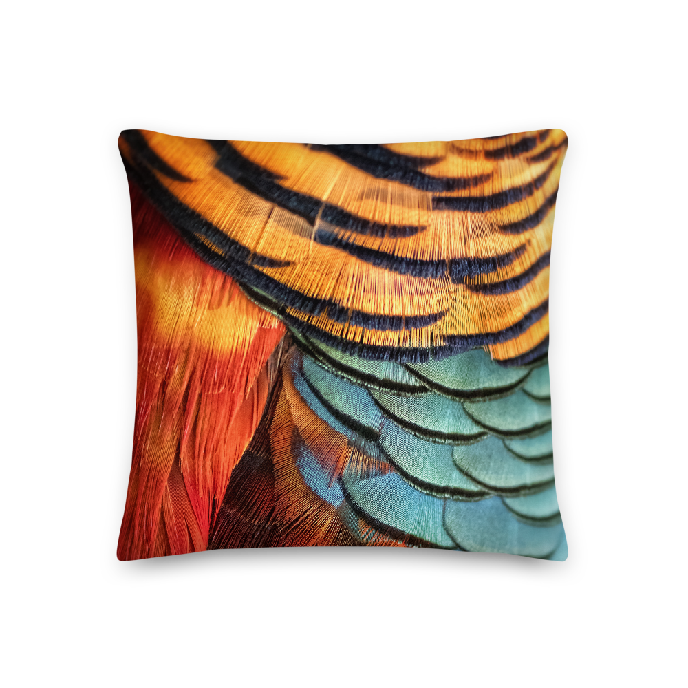 18×18 Golden Pheasant Square Premium Pillow by Design Express