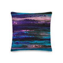 18×18 Purple Blue Abstract Square Premium Pillow by Design Express