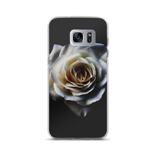 Samsung Galaxy S7 Edge White Rose on Black Samsung Case by Design Express